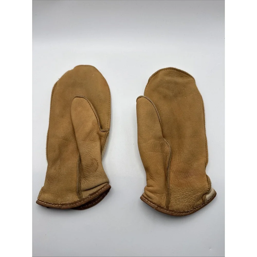 Snowfall Women's Leather Mittens Fleece-Lined Pairs 3.5 x 8 Inch